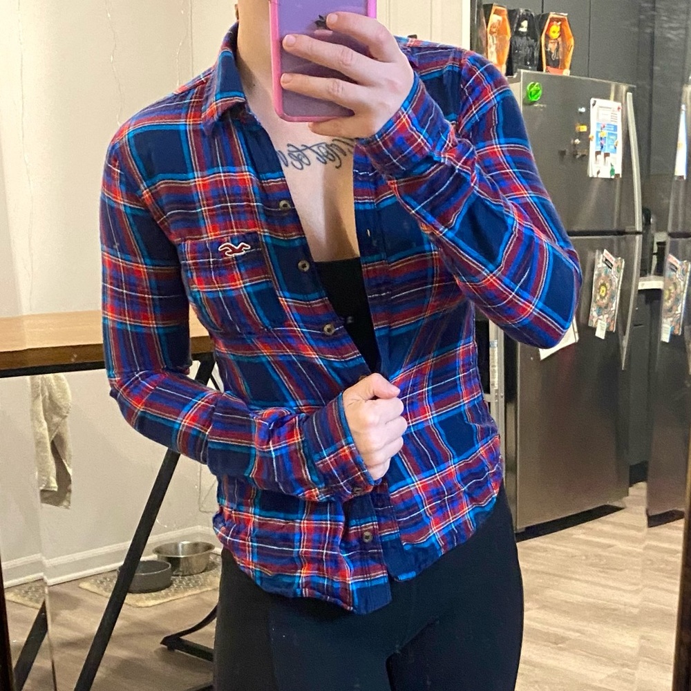 Hollister Bright Plaid Flannel